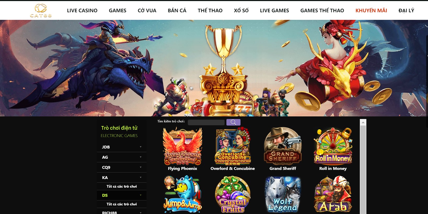 Giao diện cá cược sang trọng, kho game hấp dẫn
